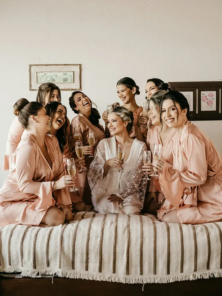 Bachelorette Party Massages Friends celebrating at bachelorette party